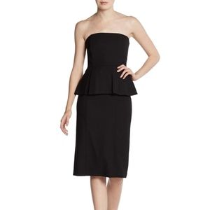 NTW Alice Olivia Black Peplum Dress US0